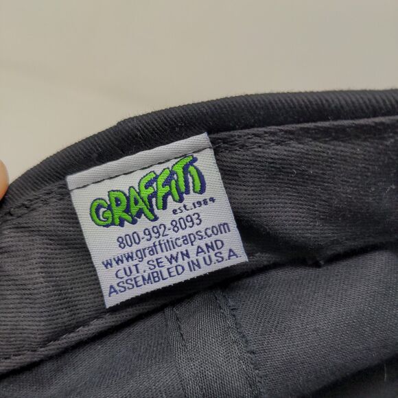 Majestic Steel USA Men's Slideback Hat Black Adjustable Embroidered Logo - Picture 7 of 7